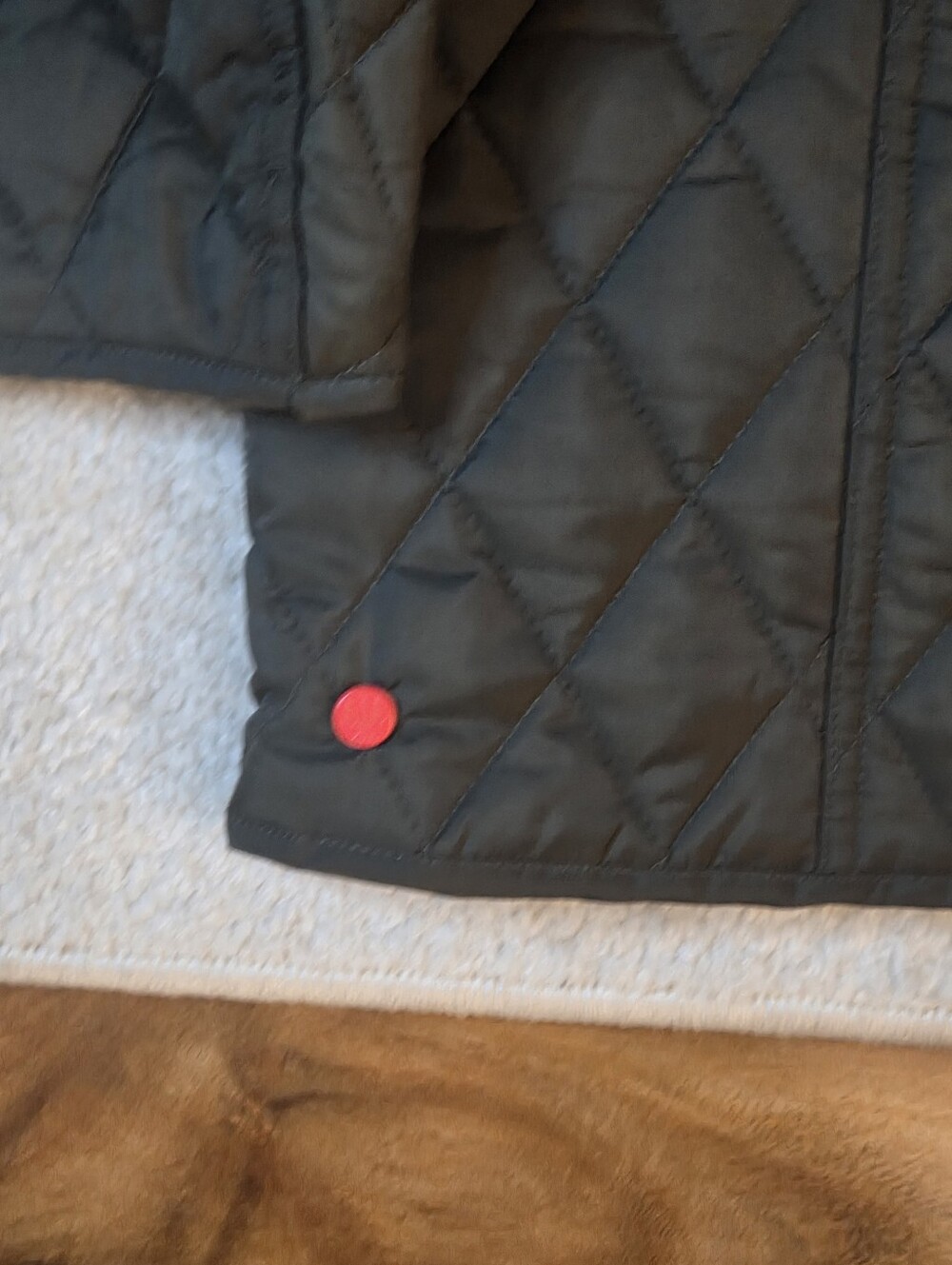 HUNTER OLIVE GREEN 'RACHEL ' DIAMOND QUILTED JACKET - Picture 5 of 6